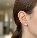ARETES ENCHAPE TRIANGULAR BRILLO