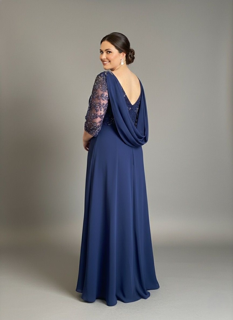 MARSONI VESTIDO AZUL MV1131A