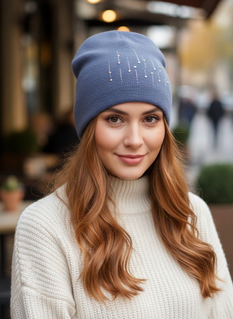 GORRO PERLAS ESTRELLA COLRS MUJER