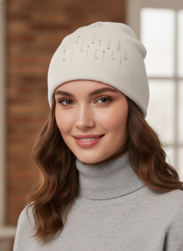 GORRO PERLAS ESTRELLA COLRS MUJER