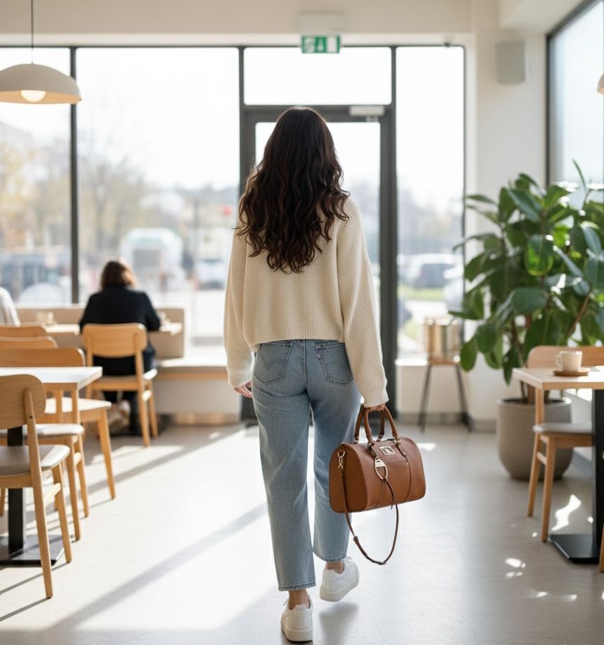 POLO CARTERA CAMEL MUJER