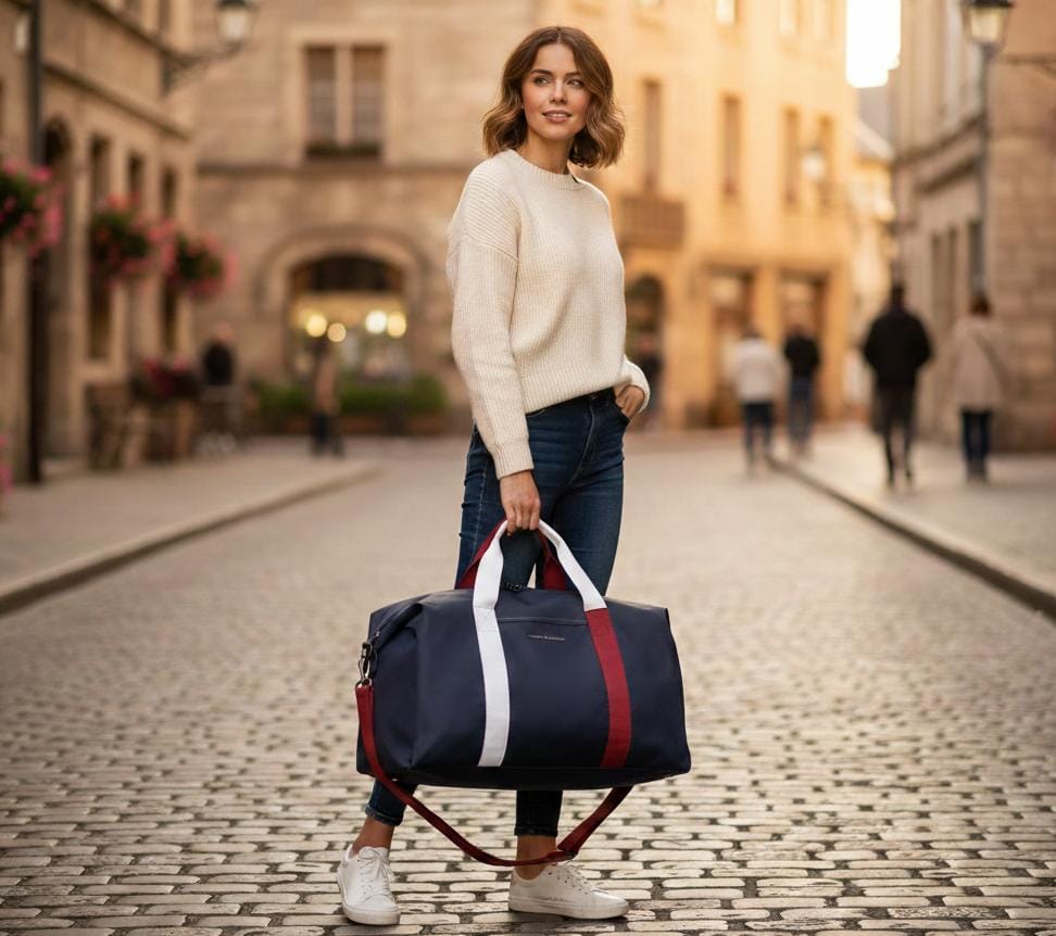 TOMMY MALETIN AZUL M. RJ-NEGRO MUJER