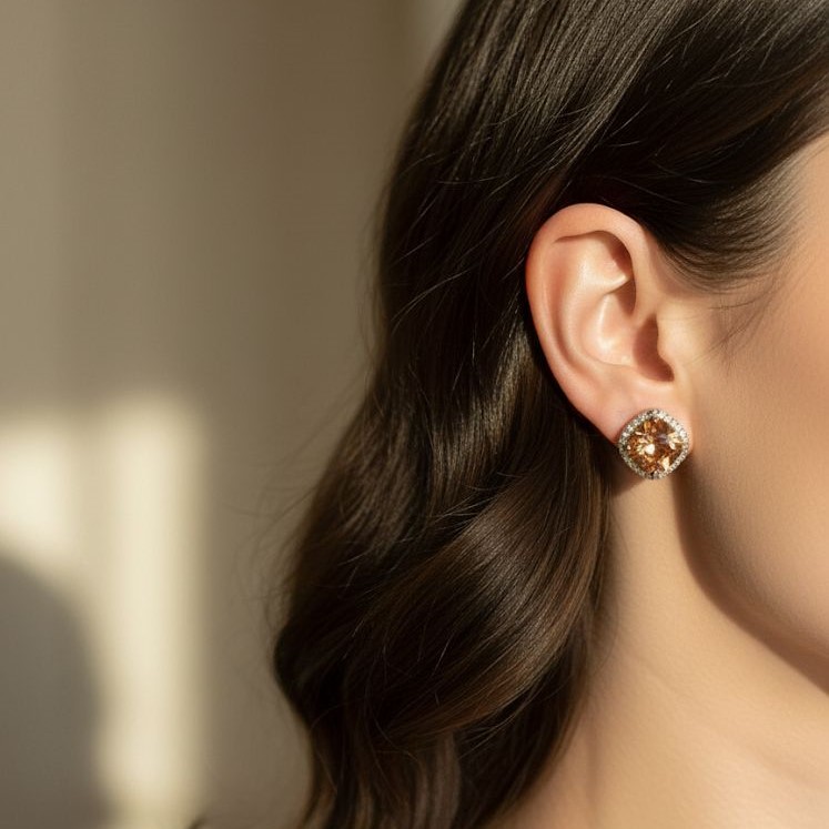 ARETES ENCHAPE PERLA CUADRA COLORES