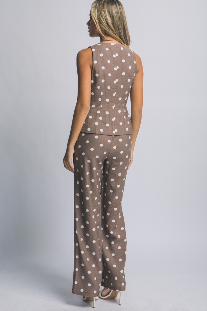 LOVE TREE SET BLUSA-PALAZO MOCHA PNTS 3793NSET