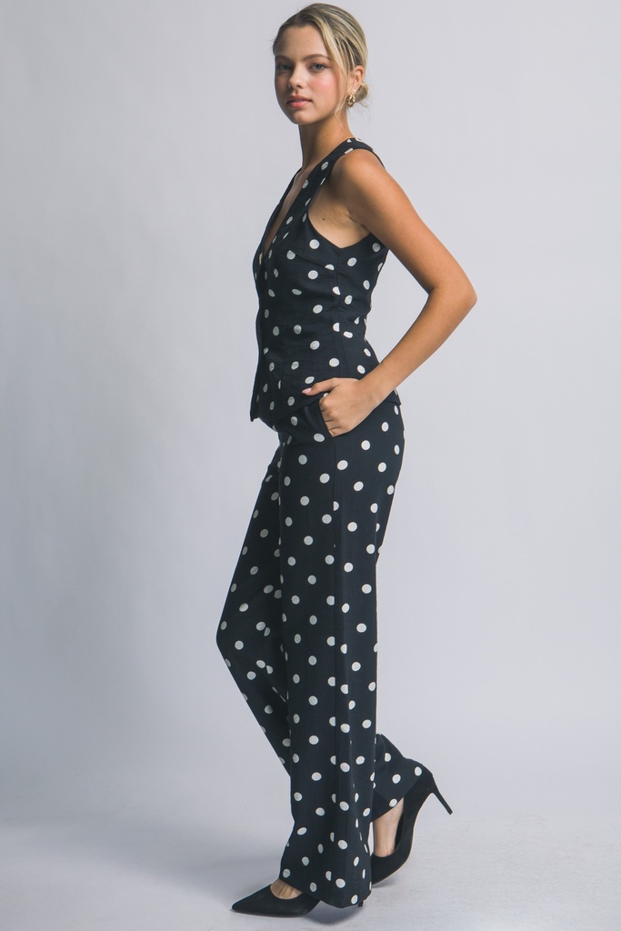 LOVE TREE SET BLUSA-PALAZO NEGRO PNTS 3793NSETN