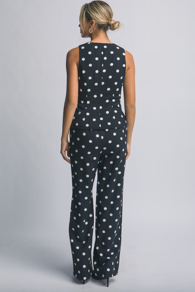 LOVE TREE SET BLUSA-PALAZO NEGRO PNTS 3793NSETN