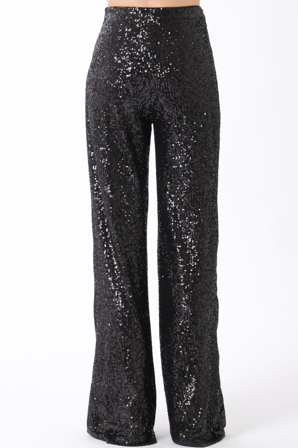 AAKAA PANTALON NEGRO LENTEJUELA RA93406H