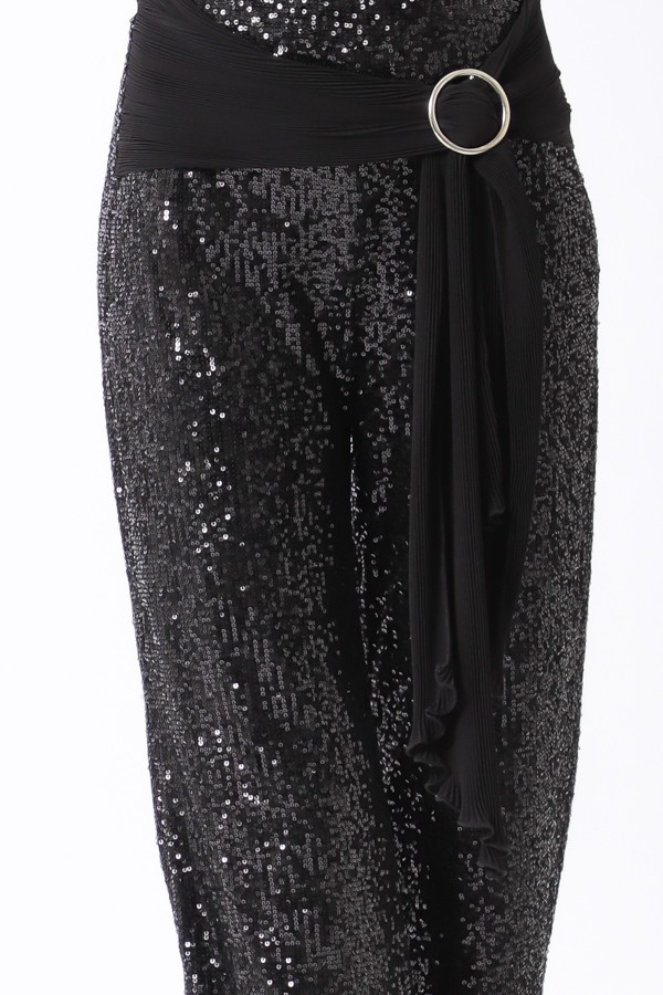 AAKAA PANTALON NEGRO LENTEJUELA RA93406H