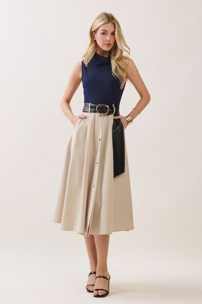 BIGHIT VESTIDO AZUL M. BEIGE HD3416