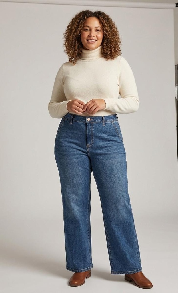 I&M JEANS AZUL OSCURO PLUS M2264HTP