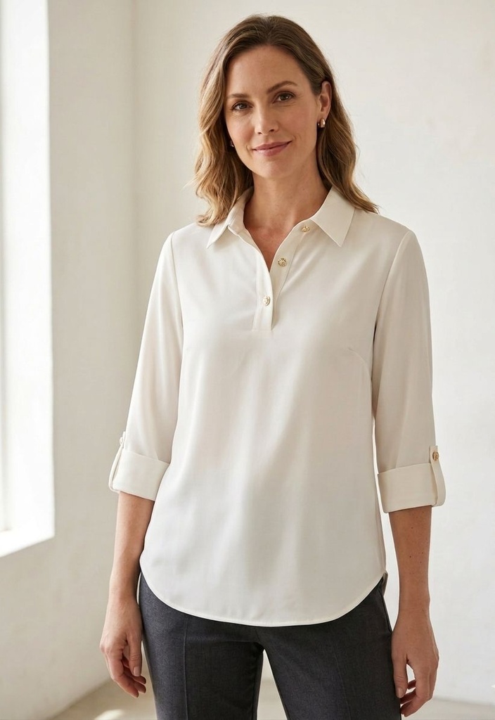ANNE KLEIN BLUSA CREMA 12050256