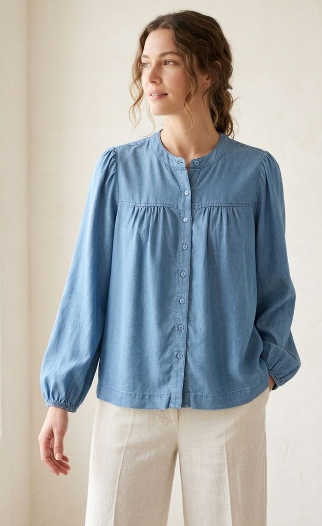 ZAC&RACHEL BLUSA AZUL JEANS MUJER RT8132AS7