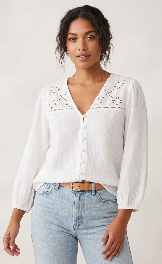 ZAC&RACHEL BLUSA BLANCO ST8123BL8B