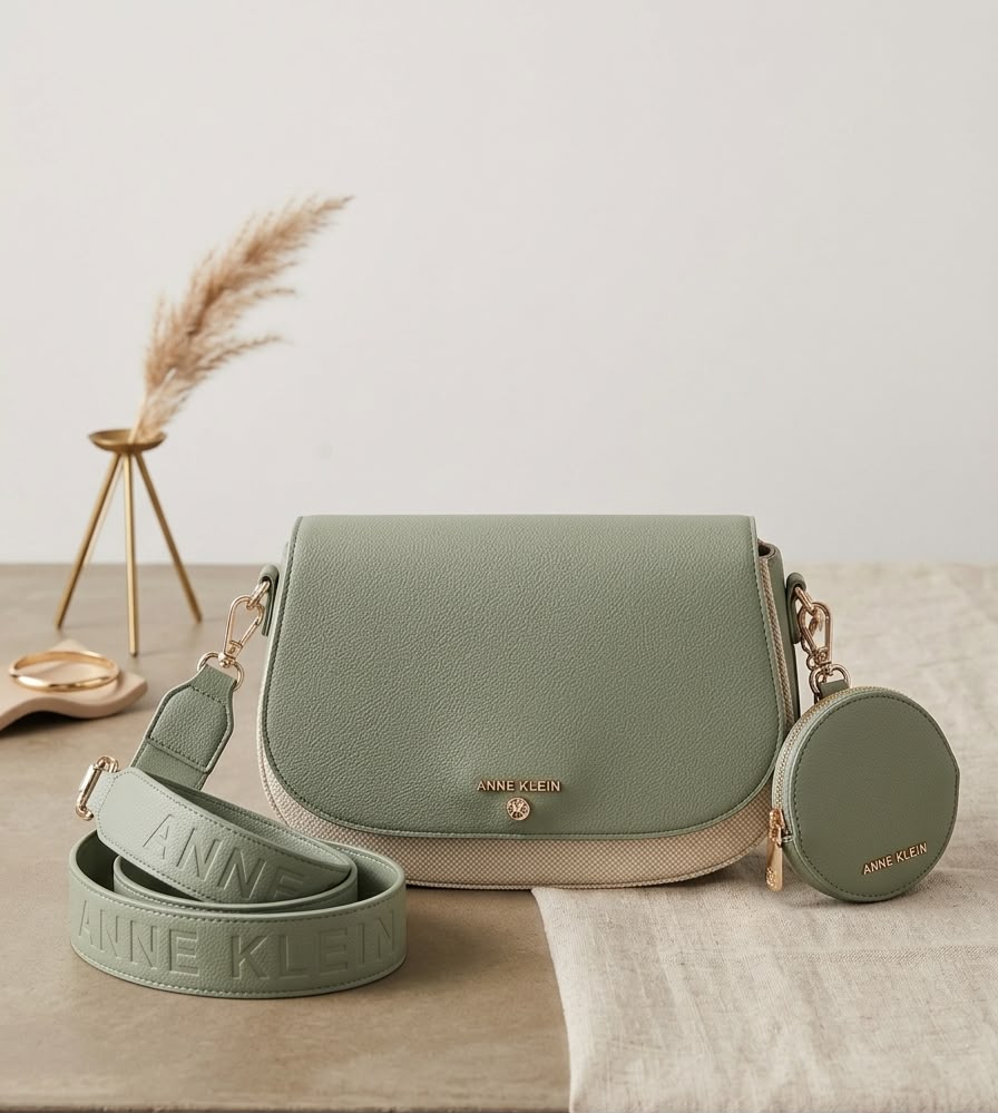 ANNE KLEIN CARTERA VERDE MENTA-BEIGE