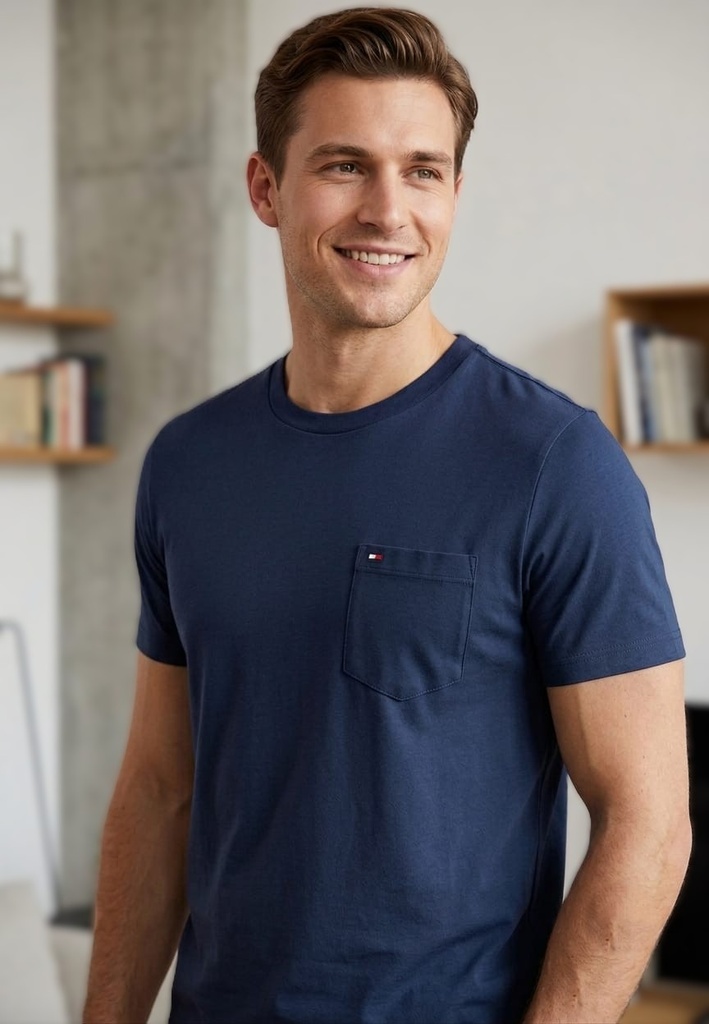 TOMMY CAMISETA C/R AZUL M.H. 78JB151AM