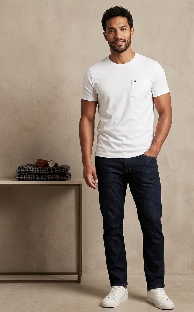TOMMY CAMISETA C/R BLANCO H. 78JB151B