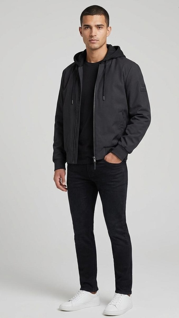 CALVIN KLEIN CHUMPA GRIS H. C21556G