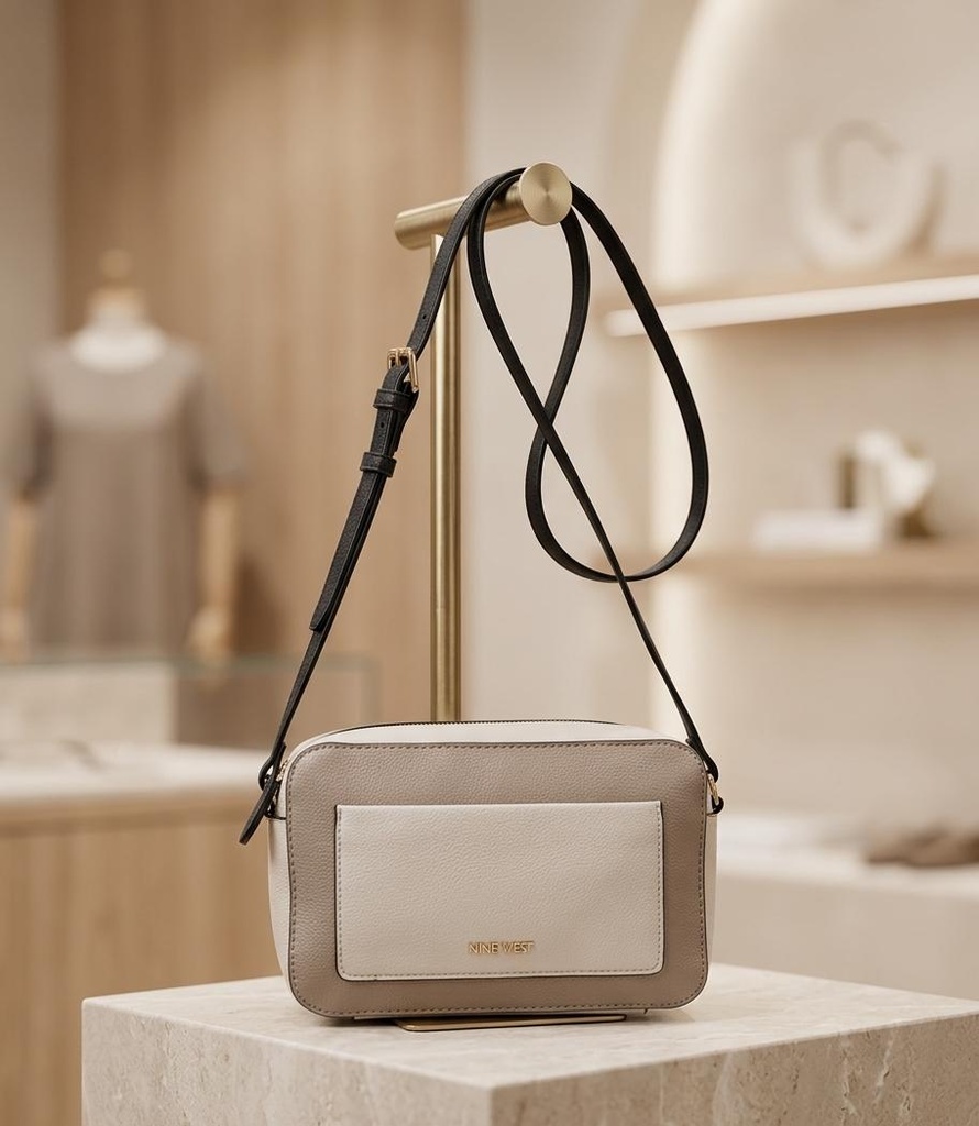 NINE WEST CARTERA BEIGE-NGRO PEQUE