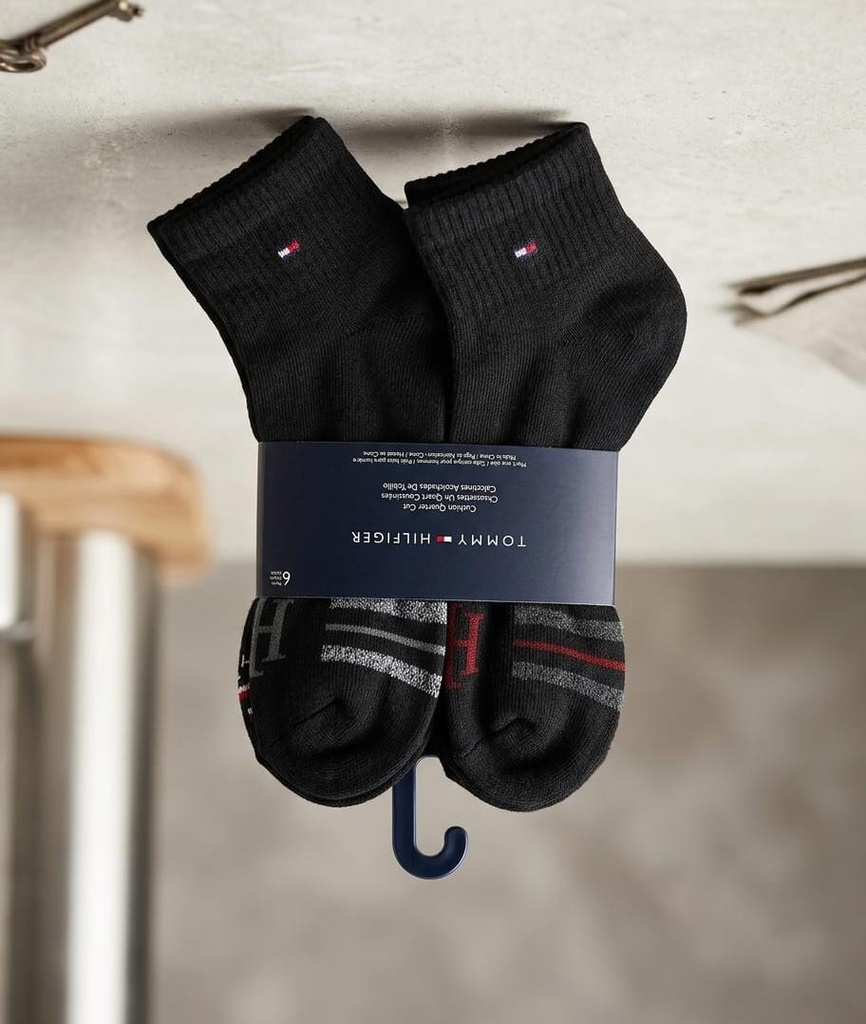TOMMY CALCETINES 6PZS NEGRO