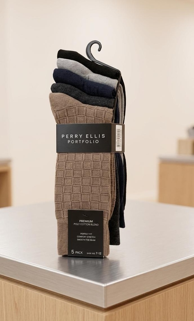 PERRY ELLIS CALCETINES 5PAR CLRS