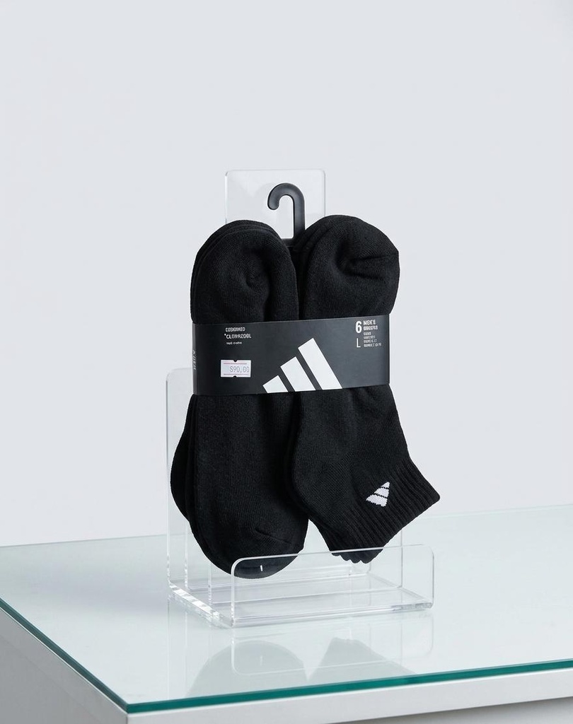 ADIDAS CALCETINES NEGRO 6PAR