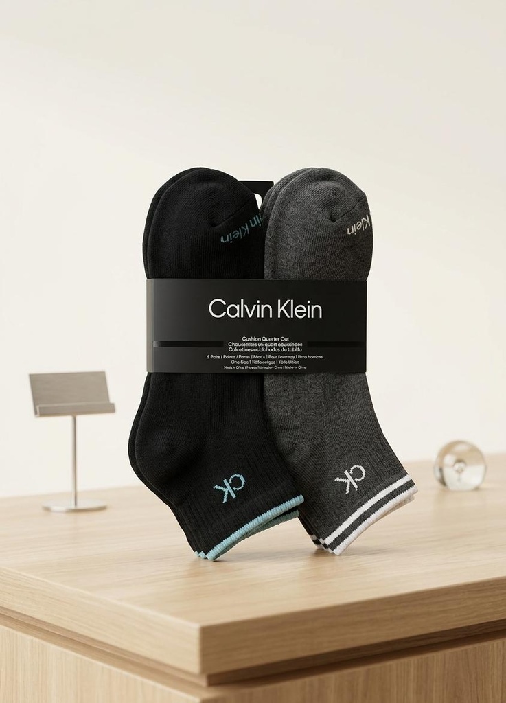 CALVIN KLEIN CALCETINES NEGRO 6PAR