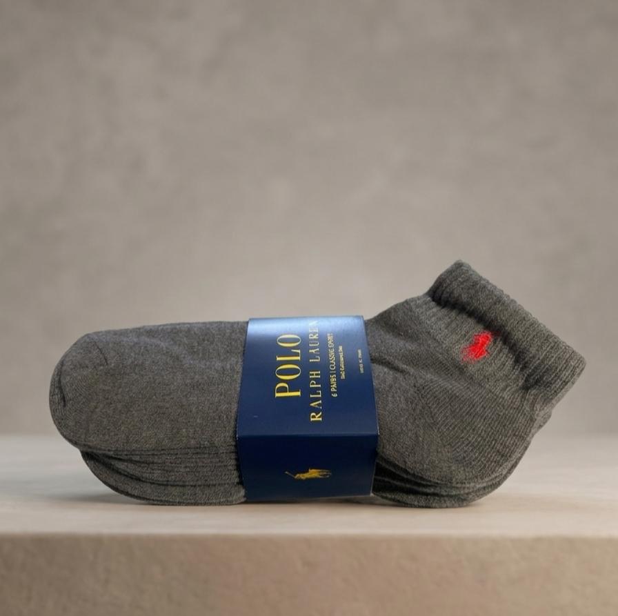POLO CALCETINES GRIS 6PAR