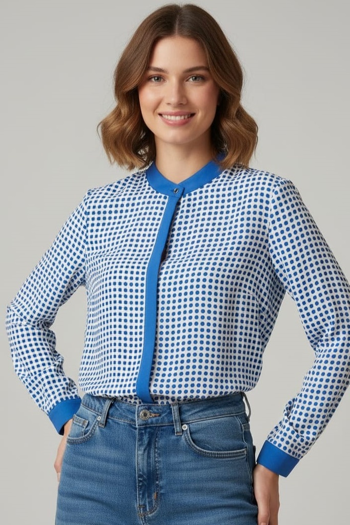 ANNE KLEIN BLUSA MUJER BALNCO PNTS