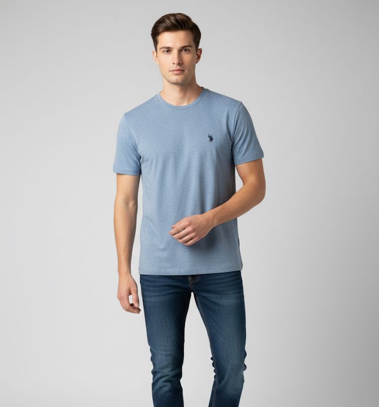 POLO CAMISETA AZUL HOMBRE