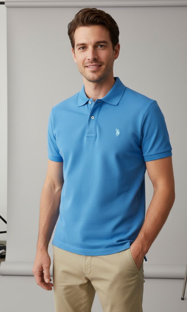 POLO CAMISA C.P AZUL HOMBRE