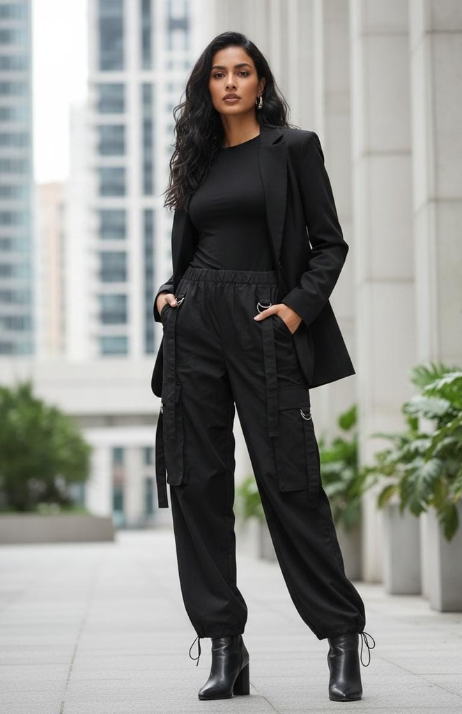 ORANGE KISS CARGO NEGRO MUJER