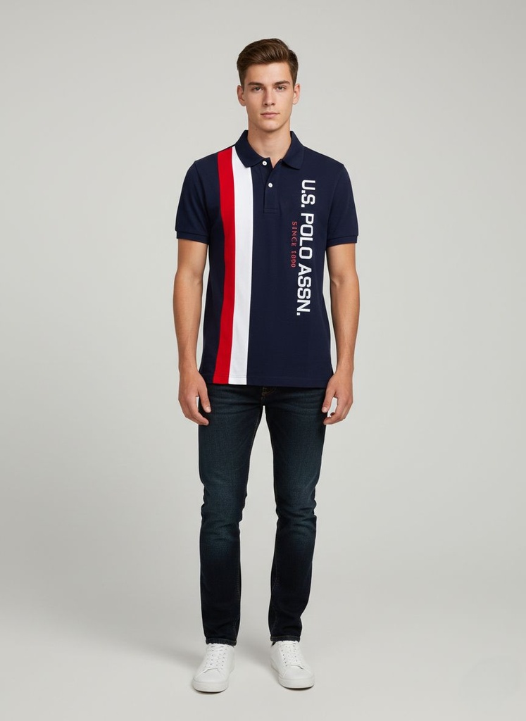 POLO CAMISETA NIÑO AZUL M-BLC-RJ