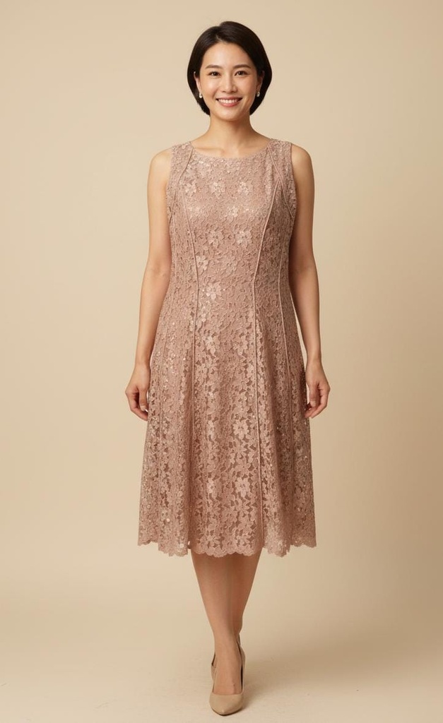 SD VESTIDO MUJER ROSA VIEJO LENTEJUELA