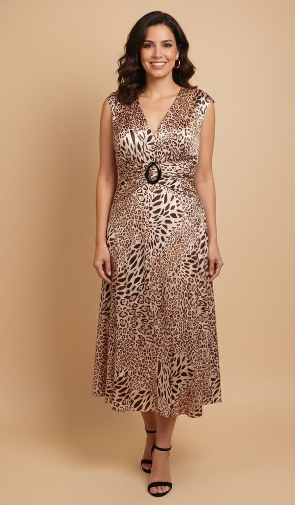 SL.FASHION VESTIDO MUJER TIGRIADO