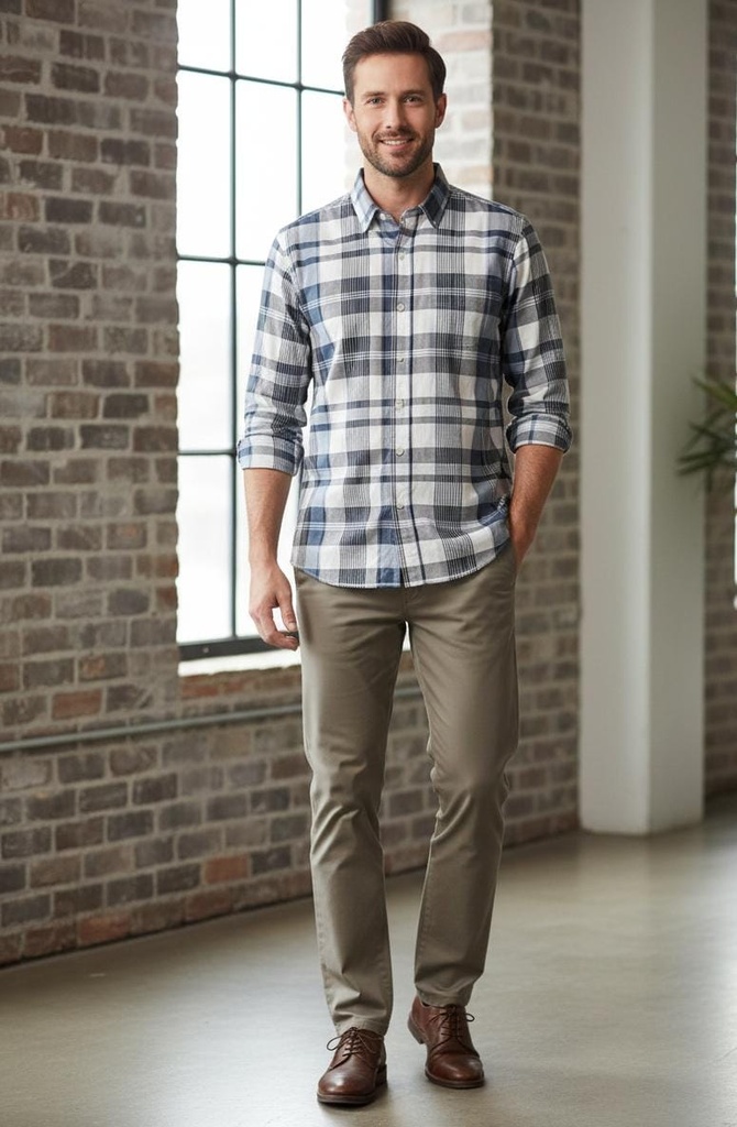 316674-32-1/GRIS-CUADRICULADA