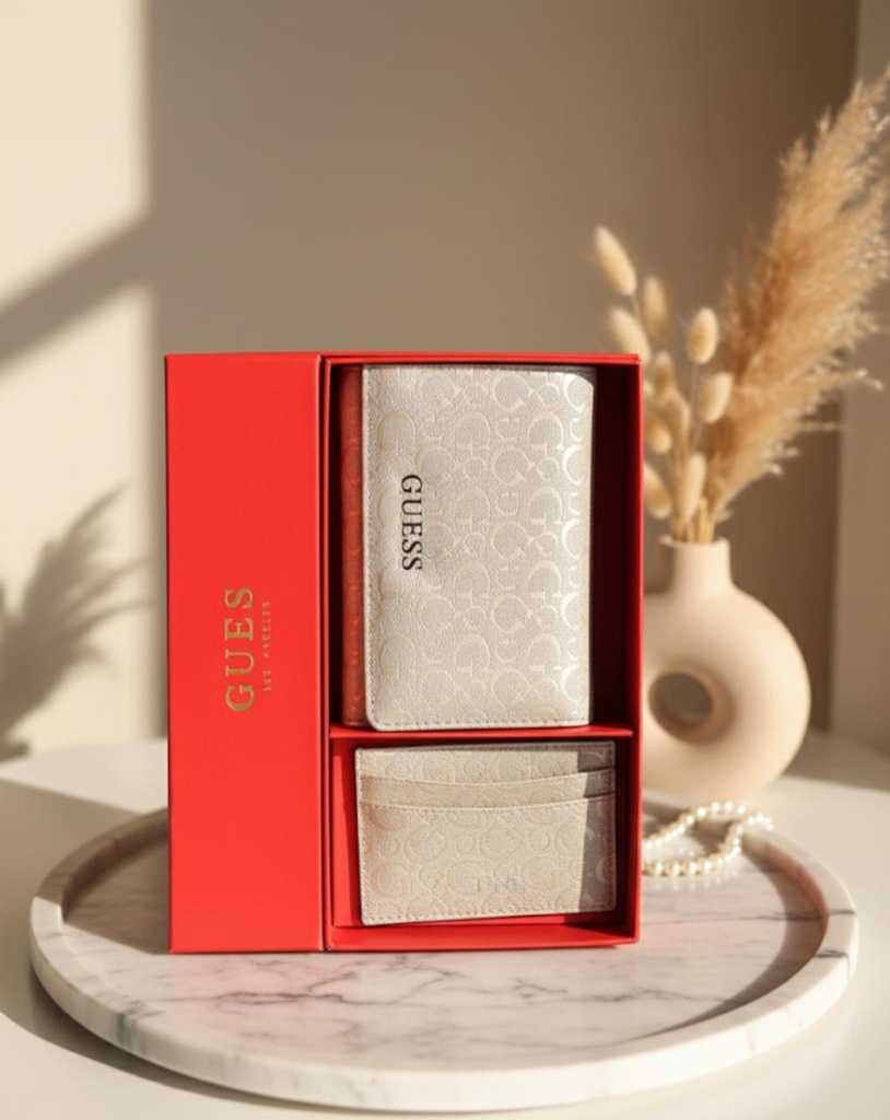 GUESS MONEDERO-TAJETERO ROSE