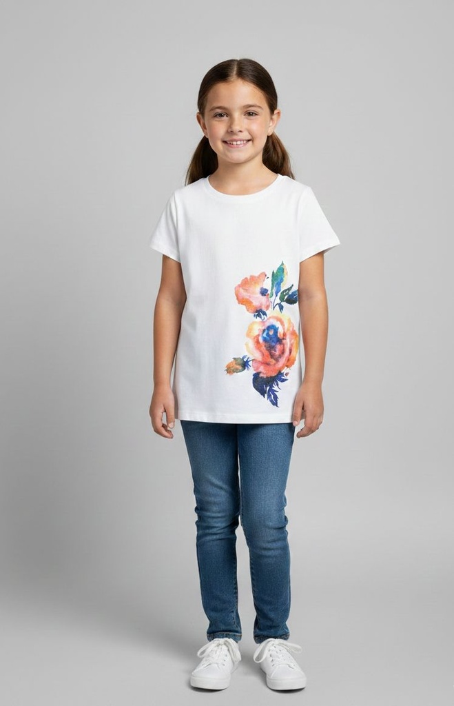 OSHKOSH BLUSA NIÑA BLANCO FLORES