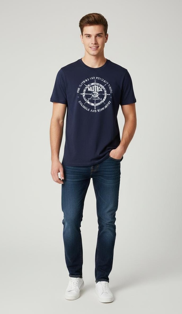 NAUTICA CAMISETA NIÑO AZUL MARINO