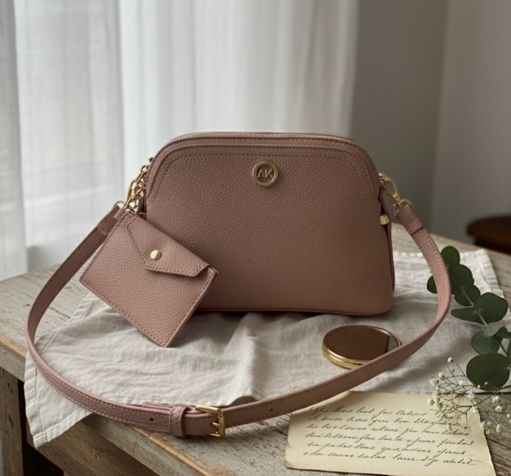 ANNE KLEIN CARTERA ROSA PEQUEÑO