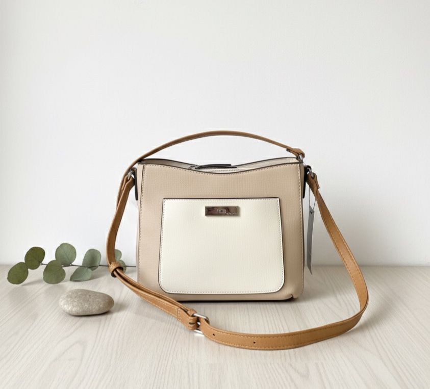 NINE WEST CARTERA BEIGE-BLANCO MUJER