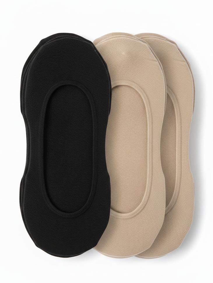 SOCK HUB PLANTILLERAS 5PZS NEGRO-BEIGE