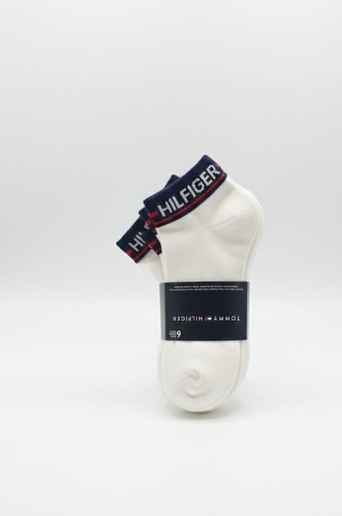 TOMMY CALCETINES MUJER BLANCO-AZUL