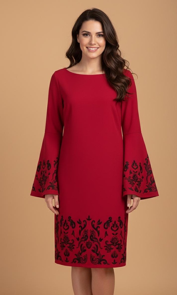 JAX VESTIDO MUJER ROJO-NEGRO