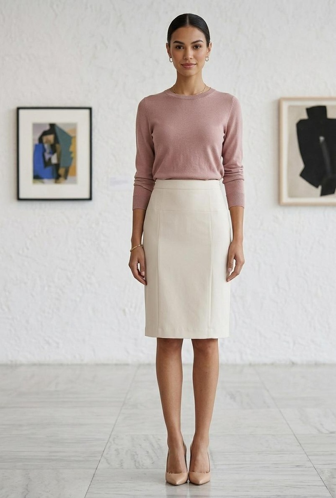 PANIZ FALDA MUJER BEIGE 348