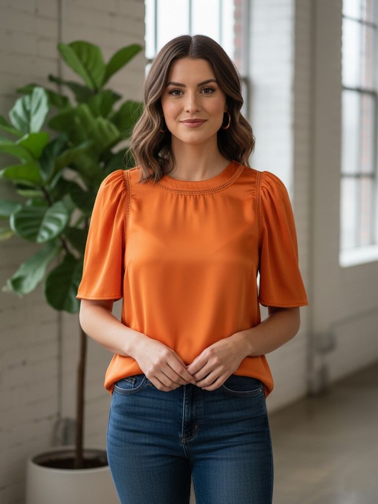 MICHEL BLUSA NARANJA MUJER 43126N