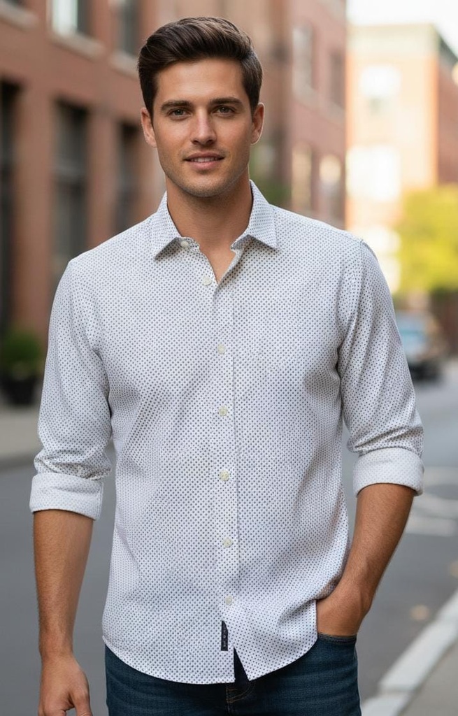 BANANA CAMISA HOMBRE BLANCO