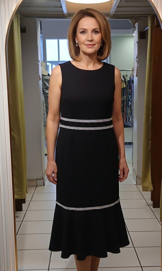 R&M RICHARDS VESTIDO MUJER NEGR0-