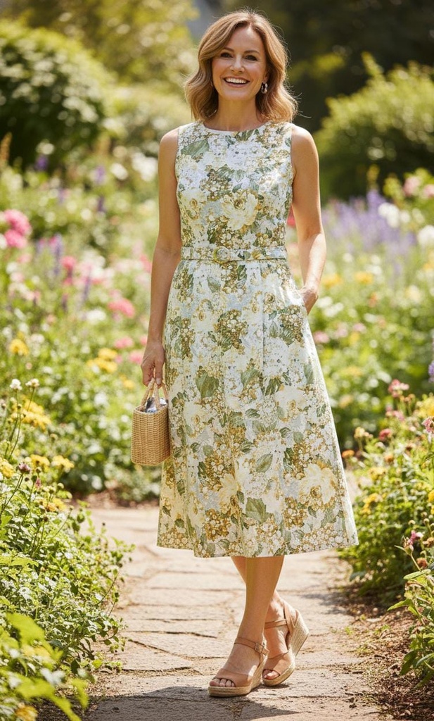 DANNY VESTIDO L. FLRS ROSA-VERDE-