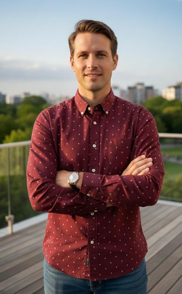 GAP CAMISA HOMBRE OCRE PNTS BLC