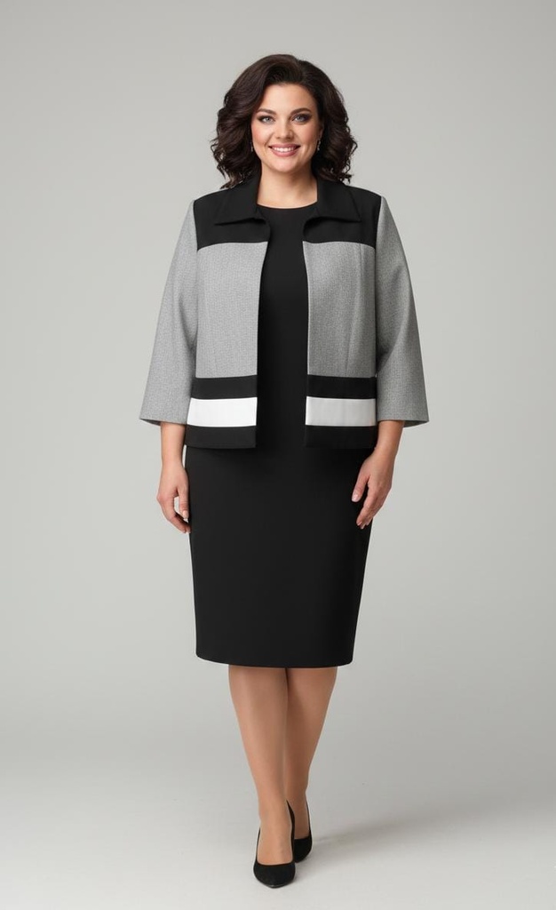 STUDIO ONE VESTIDO-CHAQUET M.NGR-GRIS